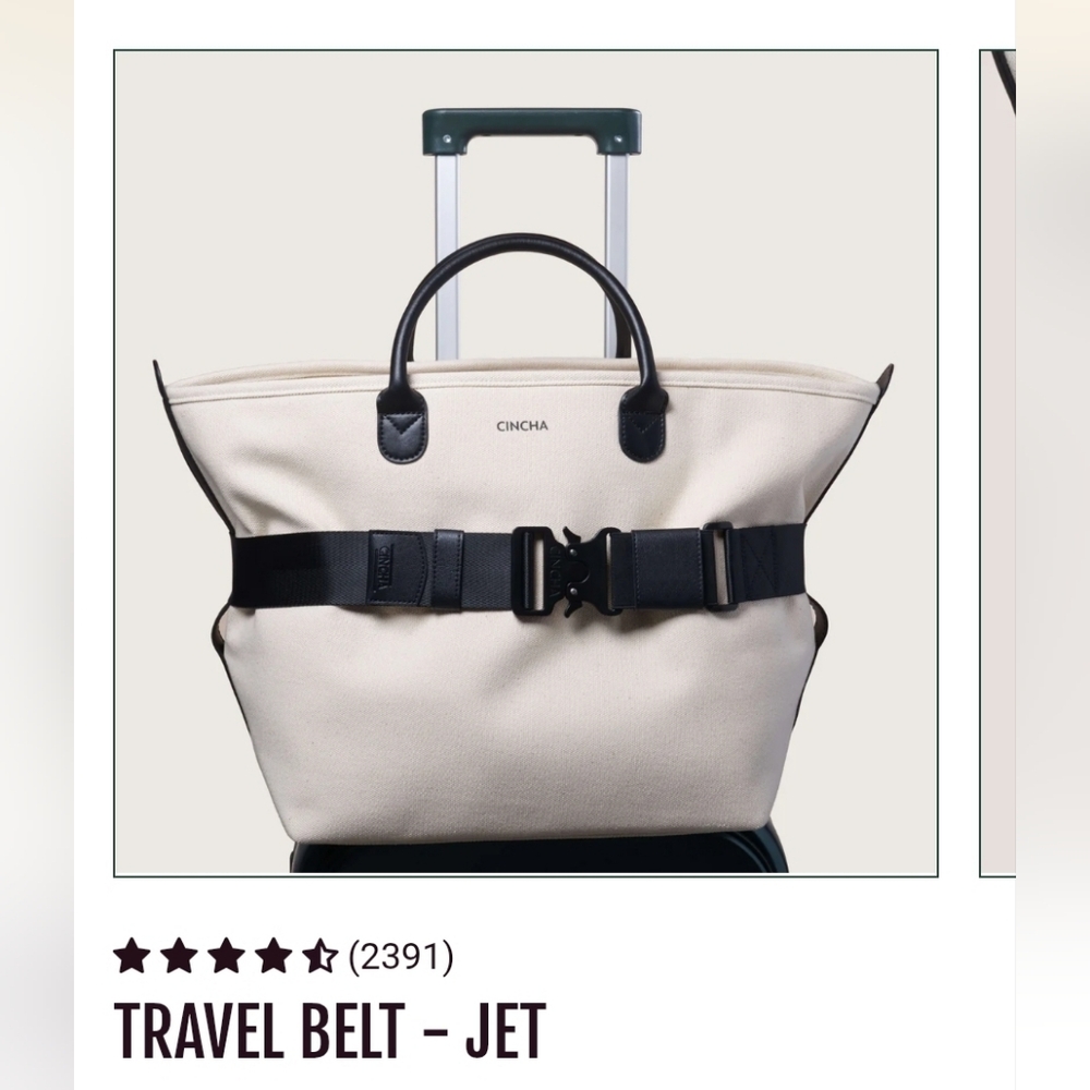 Cincha travel luggage belt black